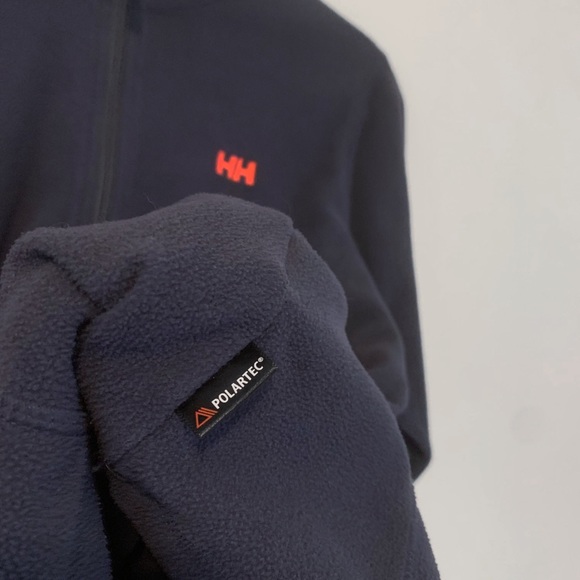 Helly Hansen Women’s Daybreaker Half-Zip Fleece Pullover - Dark Blue/Red - Picture 5 of 8